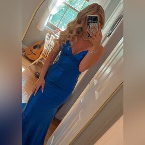 Royal Blue Sequin Gown - Prom/Formal Dress